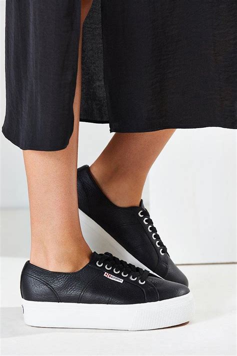 superga leather platform.